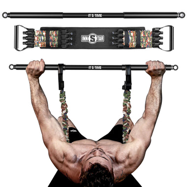 Chest Muscle Builder Arm Expander Home Workout Gym Equipment Push Up Removable Bench Press Resistance Bands