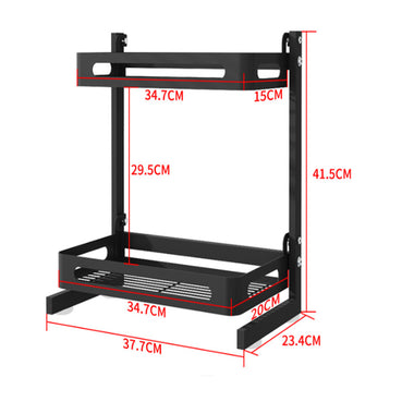2-3 Tiers Stainless Steel Black Color Corner Shelf Kitchen Stand Accessories Spice Rack Kitchen Seasoning Organizers